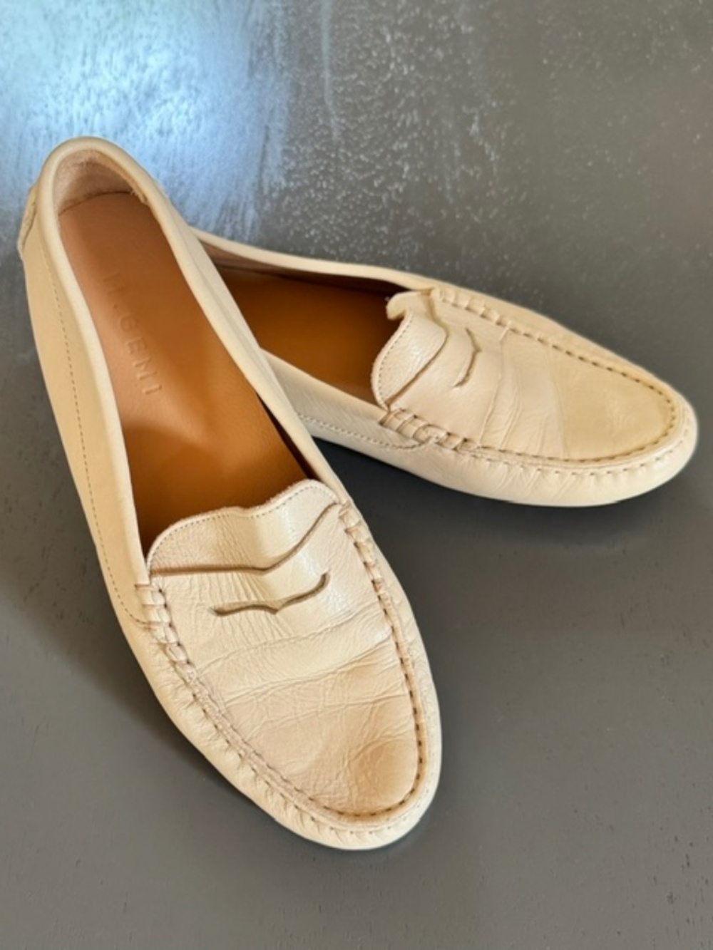 M.Gemi Leather Driving Loafer Size  EU 38 1/2